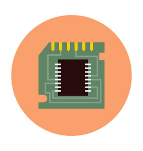 sd 卡平面矢量图标