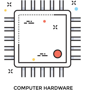 处理器芯片矢量图标