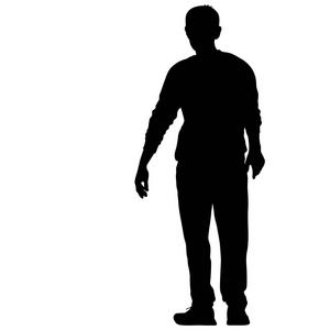 剪影男子站图片