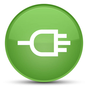 连接图标特殊的软绿色圆形按钮照片