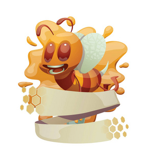 蜂蜜徽章, 滑稽的雄蜂与一桶蜂蜜