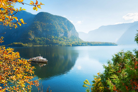 Hallstatter 湖在奥地利阿尔卑斯