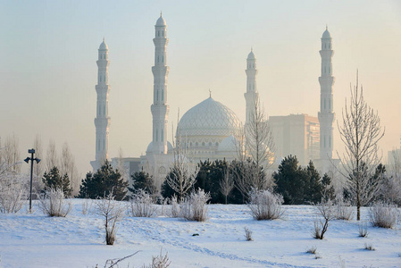 阿斯塔纳城市景观。阿斯塔纳是哈萨克斯坦的首都