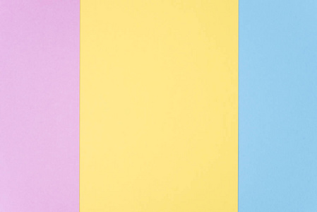 平躺, 粉红色, 黄色和蓝色纸粉彩纹理颜色