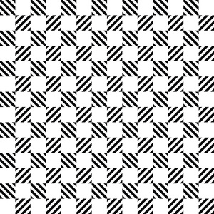 黑色和白色格子纹理抽象的几何图案,具条纹,行.