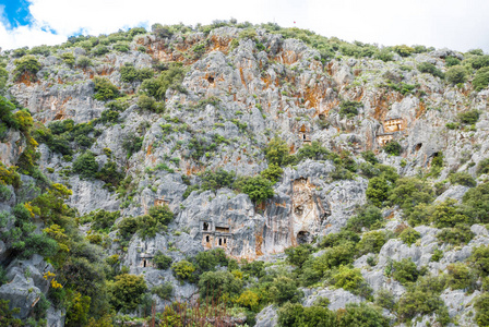 地下墓穴在圣地牙哥土耳其岩石刻