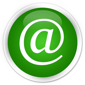 电子邮件地址图标高级绿色圆形按钮