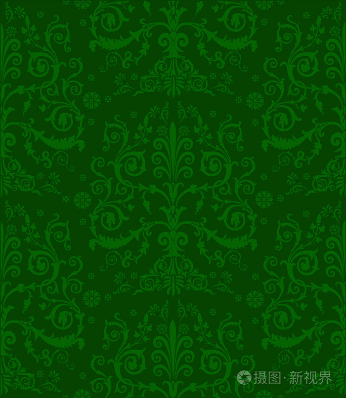 暗绿色卷曲的背景