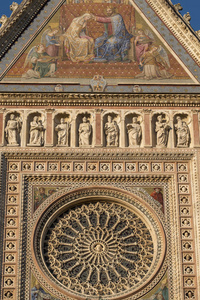 奥维多 意大利翁布里亚, 中世纪大教堂的门面, 或杜