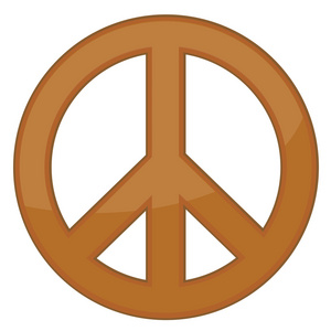 布朗斯和平标志插图设计