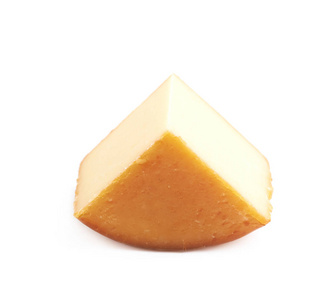 切片的孤立的奶酪