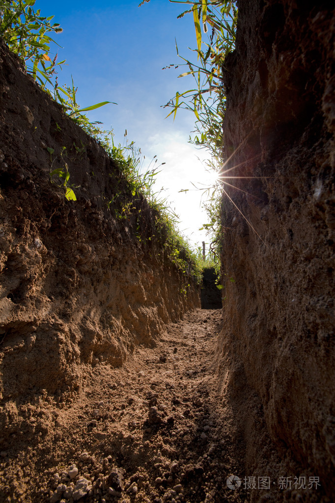 沟,渠 战壕照片-正版商用图片033md4-摄图新视界