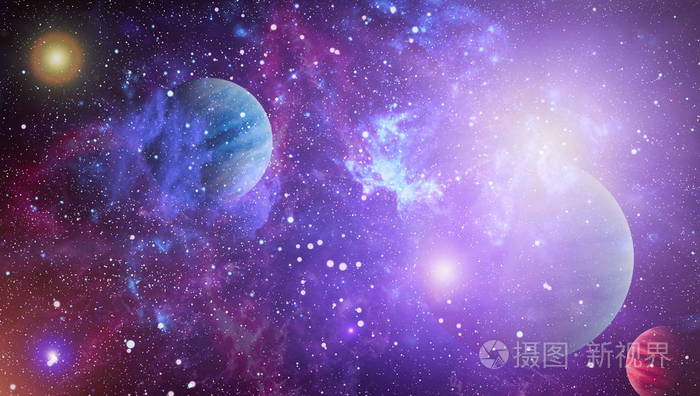 在深层空间距地球很远很多光年的星级字段。由美国国家航空航天局装备此图像的元素