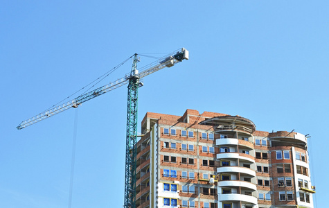 起重机和高层建筑工地