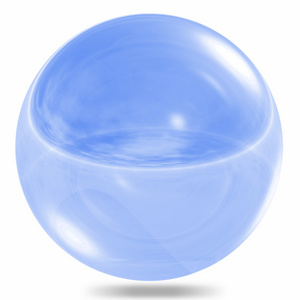 白色背景下隔离的玻璃球体图片