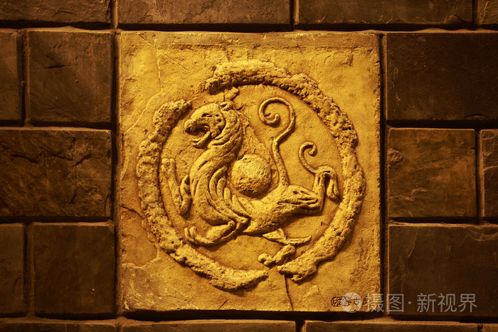 古代东方白虎图腾图案