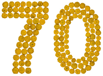 阿拉伯数字 70, 七十, 从艾菊的黄花, isolat
