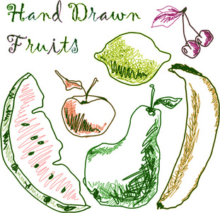 手绘水果