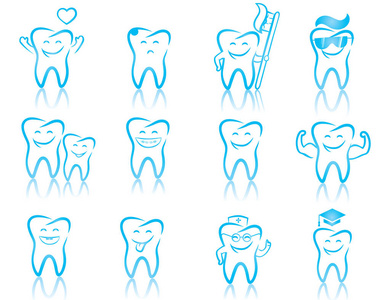 一整套牙科符号