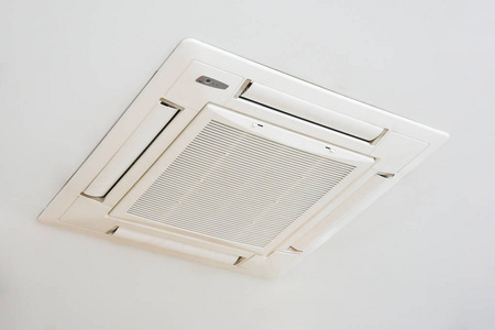 盒式天花板天花板上装有空调照片