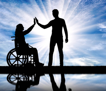 关心残疾人图片