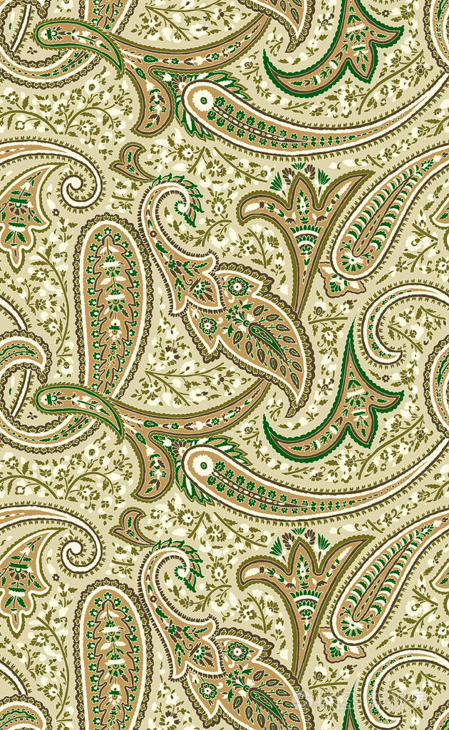 无缝传统印度佩斯利图案