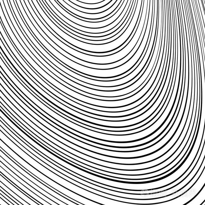 黑白波条纹光学抽象背景