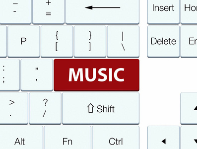 音乐棕色键盘按钮