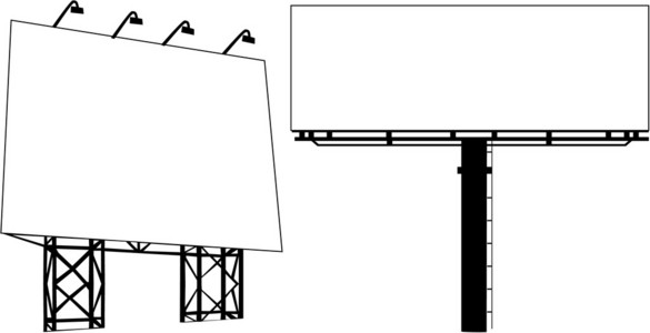 广告牌户外广告矢量图图片