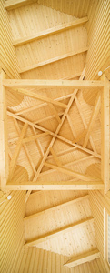 木梁几何形状天花板图片