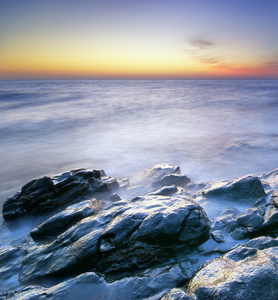 美丽的海景。