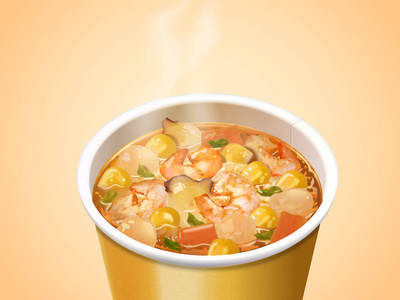 空白纸碗咸味杯面广告方便面,素描矢量平面设计矢量方