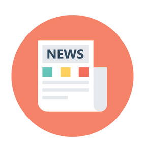 期刊论文报纸平面矢量图标照片