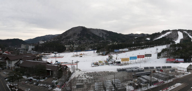 韩国滑雪胜地全景