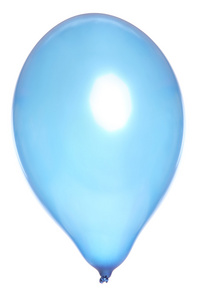 白色背景的蓝色气球