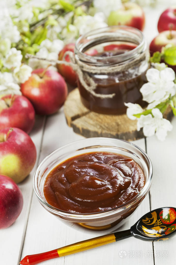 新鲜的苹果酱