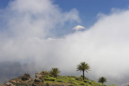 El Teide 山加那利群岛, 从 La 拉戈梅拉视图到特内里费岛