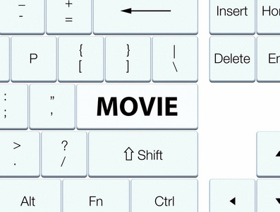 影片白色键盘 按钮