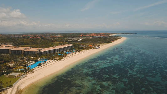 鸟瞰美丽的海滩, 巴厘岛