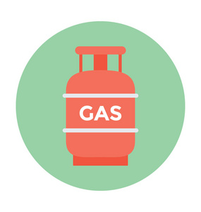 气体钢瓶矢量图标照片