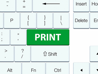 打印绿色键盘 按钮
