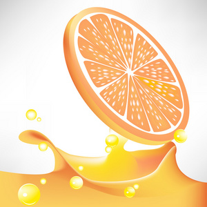 橙色切片浪头汁