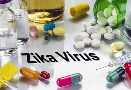 药品作为普通治疗，概念形象概念 Zika 