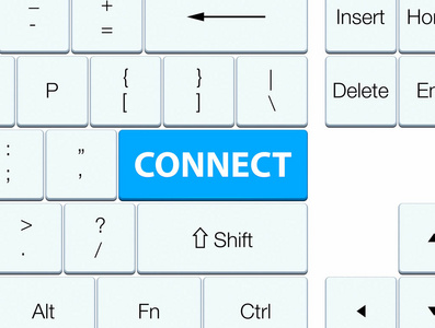 连接青色蓝色键盘按钮