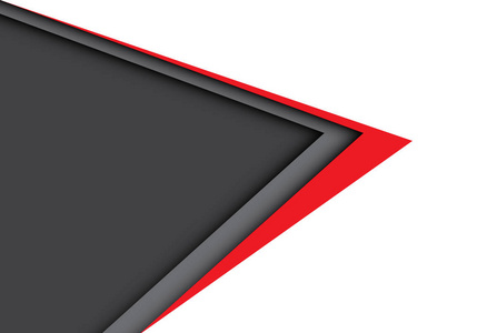 抽象红色灰色箭头空白空间在白色设计现代未来主义的背景矢量例证
