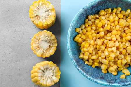 玉米对切图片