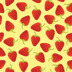 草莓无缝图案