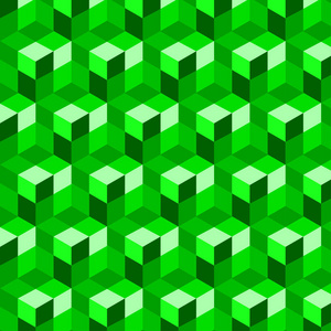 无缝的抽象立方体模式。彩色设计, 几何3d 矢量墙纸, 立方体图案背景