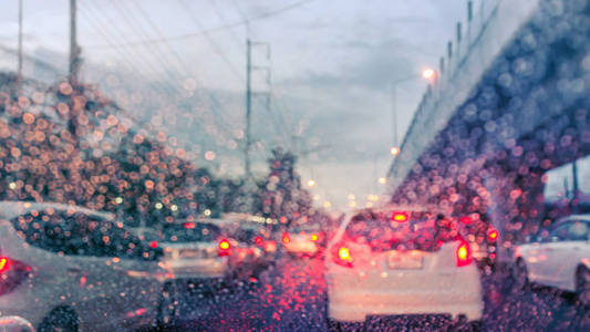 雨天日交通堵塞