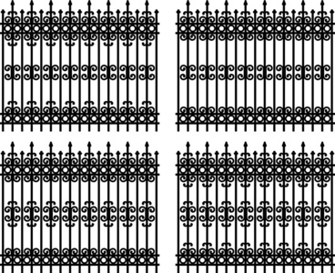 锻铁围栏锻铁围栏(4个剪影)照片